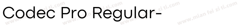 Codec Pro Regular字体转换